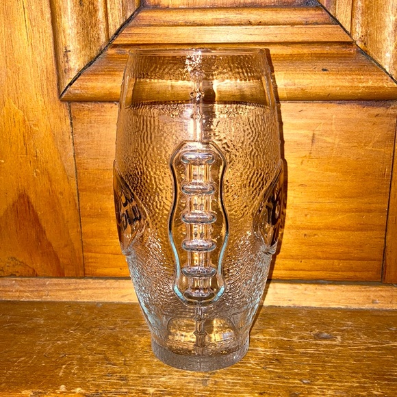Coors Light Clear Textured Glass Football Shape Beer Glass 🏈 - Picture 2 of 3
